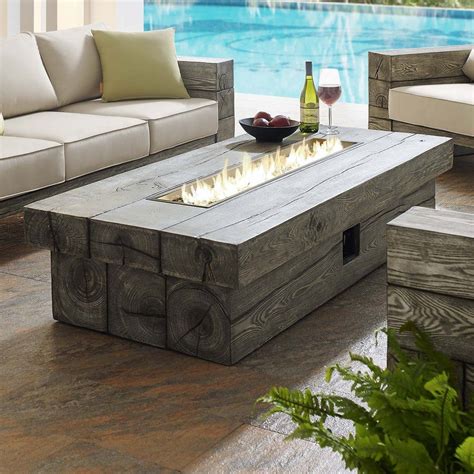 Modway Manteo 70" Rectangular Outdoor Patio Fire Pit Table in 2020 | Fire pit table, Outdoor ...