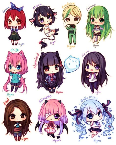 Tiny Chibis! [+pagedoll free to use] | ศิลปะคาแรคเตอร์, การออกแบบตัวละคร, จิบิ