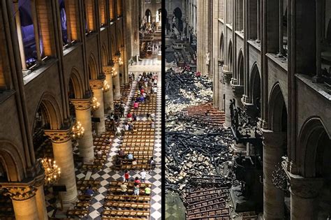 Before And After Photos of Notre Dame Cathedral Show Fire's Devastation ...