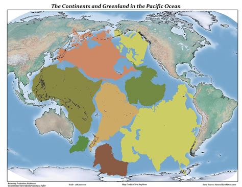 All the Continents and Greenland fit in the Pacific Ocean [1650x1275 ...