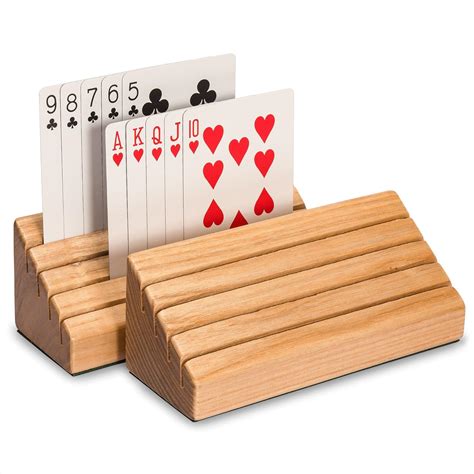 Yellow Mountain Imports Standard-Size Solid Oak Wood Playing Card Holders - Set of 2: Amazon.ca ...