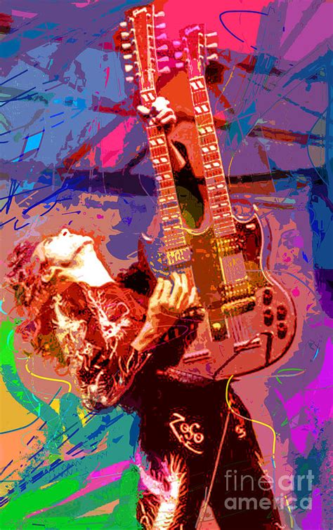 Jimmy Page Stairway To Heaven Painting by David Lloyd Glover - Pixels