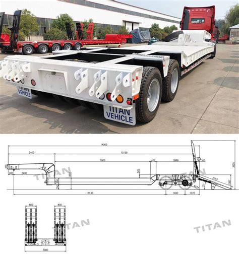 China 40 Ton 50 Tons 40FT Low Bed Trailer Dimensions | Low bed, Trailer, Trailers for sale