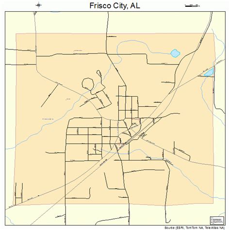 Frisco City Alabama Street Map 0128312