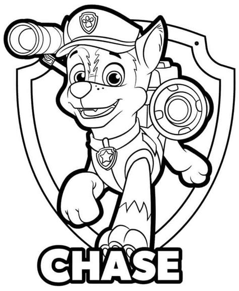 Chase Paw Patrol Vehicle Coloring Pages