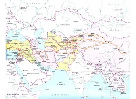 MAPS & ATLAS - SILK ROAD TRADE ROUTES MAP