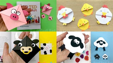 5 Farm Animal Corner Bookmark Designs - YouTube