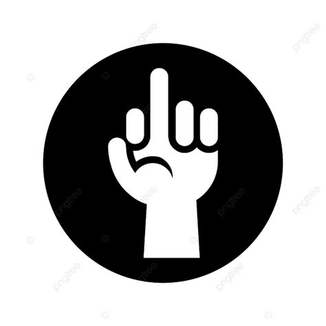 Middle Finger Silhouette PNG Transparent, Hand Showing Middle Finger ...