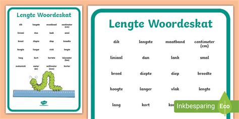 Lengte Woordeskat Plakkaat (Teacher-Made)