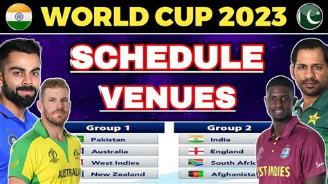 World cup 2023 - Schedule, Venues, Dates, Fixtures & Hosting Details - YouTube