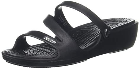 Crocs Women's Patricia Wedges Sandal, Black/Black, 8 | WantItAll