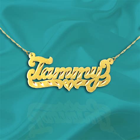 Name Necklace 24K Gold Plated Sterling Silver Name Necklace - Etsy