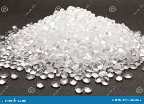 Transparent Polyethylene Granules .HDPE Plastic Pellets Stock Photo - Image of heap, molding ...