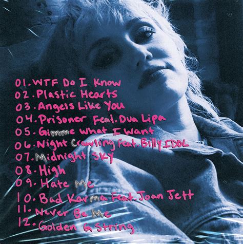 "Plastic Hearts": Miley Cyrus divulga tracklist | POPline