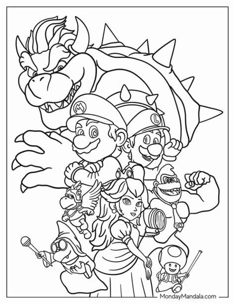 Super Mario Bros Bowser Coloring Pages