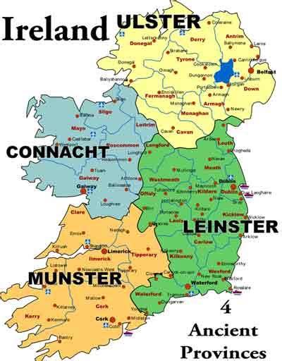 Cork/Kerry and Munster the furthest Irish regions from the English/Scottish on MDLP K16