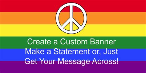 Rainbow Peace Custom Banner