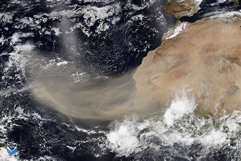 Dust from the Sahara stretching across the Atlantic: 5 NJ impacts