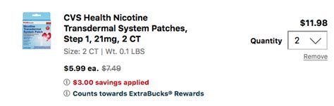 CVS Health Nicotine Patch 2 Ct. as Low as $0.99 at CVS.com! {Reg. $7.49 ...