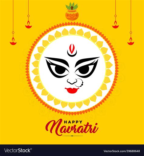 Happy navratri banner design Royalty Free Vector Image