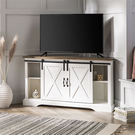 White Corner TV Stand | Foter