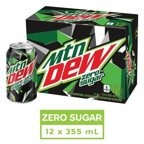 Mtn Dew Zero Sugar Carbonated Soft Drink 12x355ml | Walmart Canada