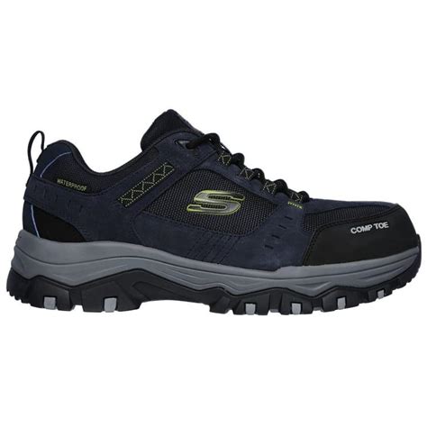 Skechers Men's For Work Greetah Navy & Black Composite Toe Work Shoe by ...