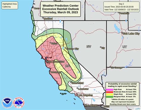 Map: Where flood risk will be highest during Calif. atmospheric river