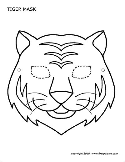 Printable Tiger Mask | Tiger mask, Animal masks for kids, Animal mask templates