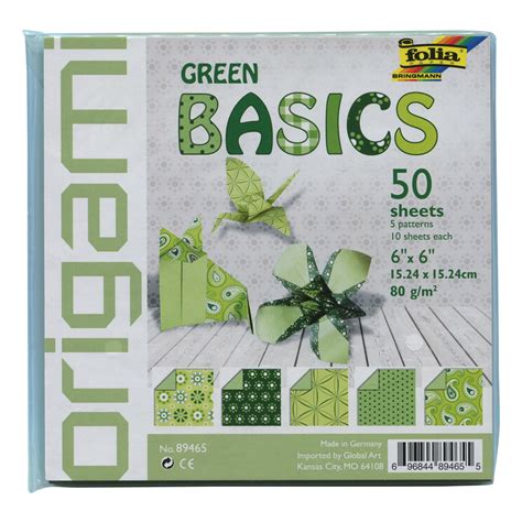 BUY Folia Origami Basics Paper: Green 50/Sheets