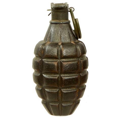 Original U.S. Pre-WWII Inert Early MkII Pineapple Grenade with WWI Mar – International Military ...