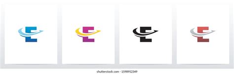 Swoosh Arrow Lines Letter Logo Design Stock Vector (Royalty Free) 1598952349