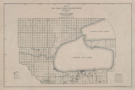 1911 Map of Red Lake Indian Reservation Minnesota - Etsy Finland