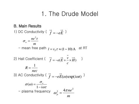 PPT - Overview of Solid State Physics Starting from the Drude Model PowerPoint Presentation - ID ...