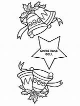 Coloring Sheet For Christmas Bells sketch template