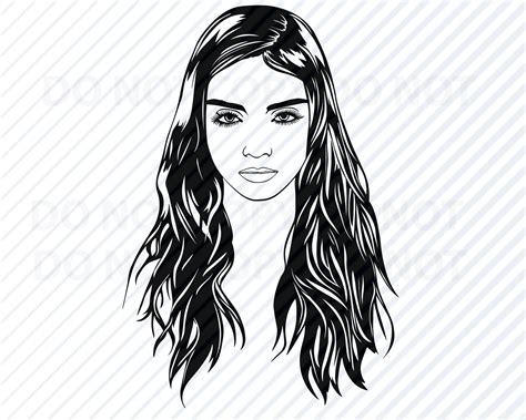 Beautiful Woman #2 SVG - Womans face Silhouette Clip Art Womans Head SVG Files For Cricut- Eps ...
