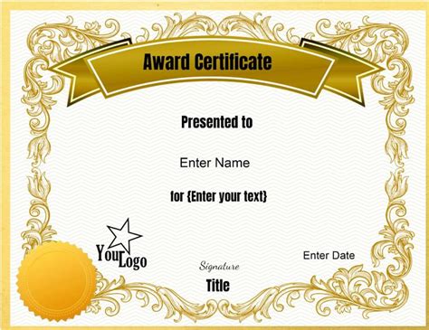 Free Editable Certificate Template Customize Online Print At within Art Awar… | Free certificate ...