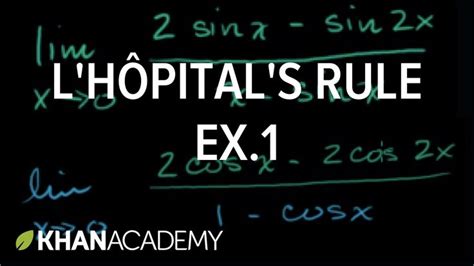 L'Hôpital's Rule Example 1