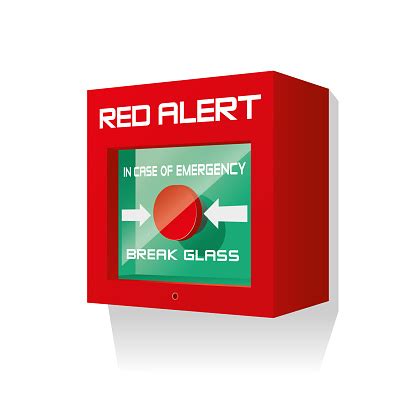 Red Alert Box Over White Background Stock Illustration - Download Image ...