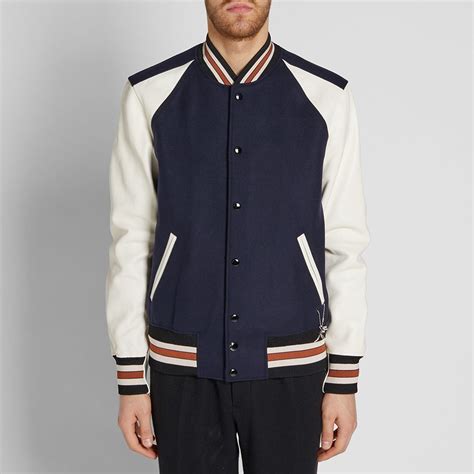 Coach Icon Varsity Jacket Navy & Chalk | END.