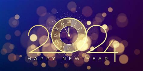 New Years holiday banner. New Year countdown clock on glittering ...