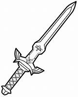 Sword Coloring Pages Weapons Sketch Page sketch template