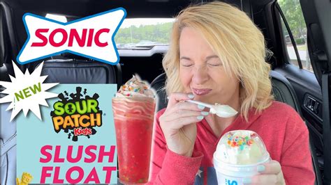 Sonic New Sour Patch Kids Slush Float Review - YouTube