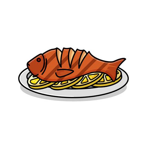 Fried Fish Royalty Free Stock SVG Vector and Clip Art