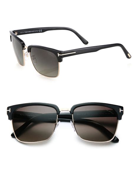 Tom ford River 57mm Square Sunglasses in Black for Men | Lyst
