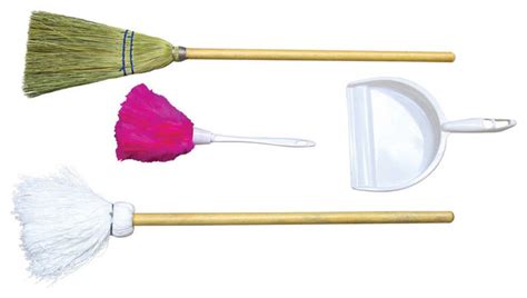 Broom, Mop, Duster, Dust Pan Housekeeping Set - Transitional - Mops Brooms And Dustpans - by ...