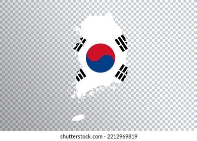 South Korea Flag On Map Transparent Stock Illustration 2212969819 ...