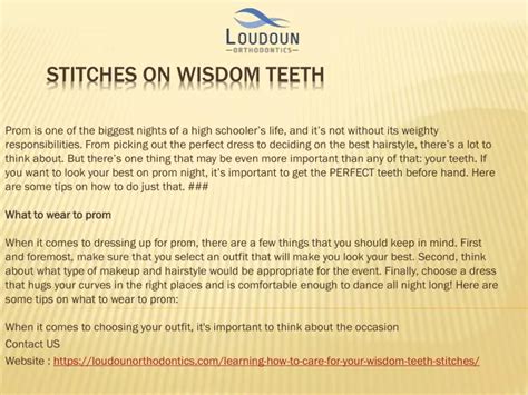 PPT - Stitches On Wisdom Teeth PowerPoint Presentation, free download ...