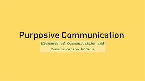 SOLUTION: Communication models - Studypool