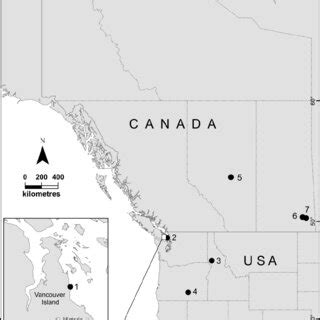 Map showing known giant short-faced bear (Arctodus simus) fossil ...